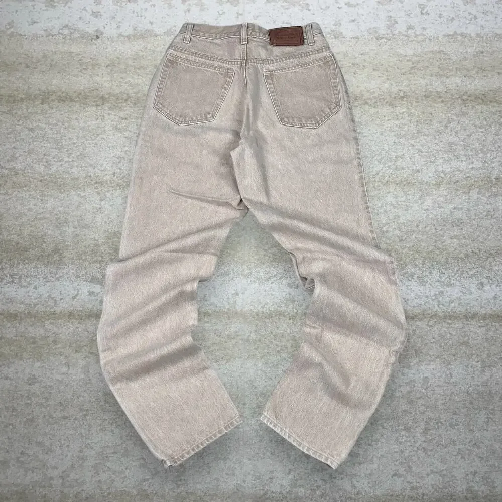 Vintage Y2K Calvin Klein Jeans 26x32 Relaxed Fit Tan Denim Made in USA - Picture 1 of 4